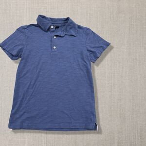 Janie and Jack Boys Blue Slub Polo Shirt Short Sleeve Size 8